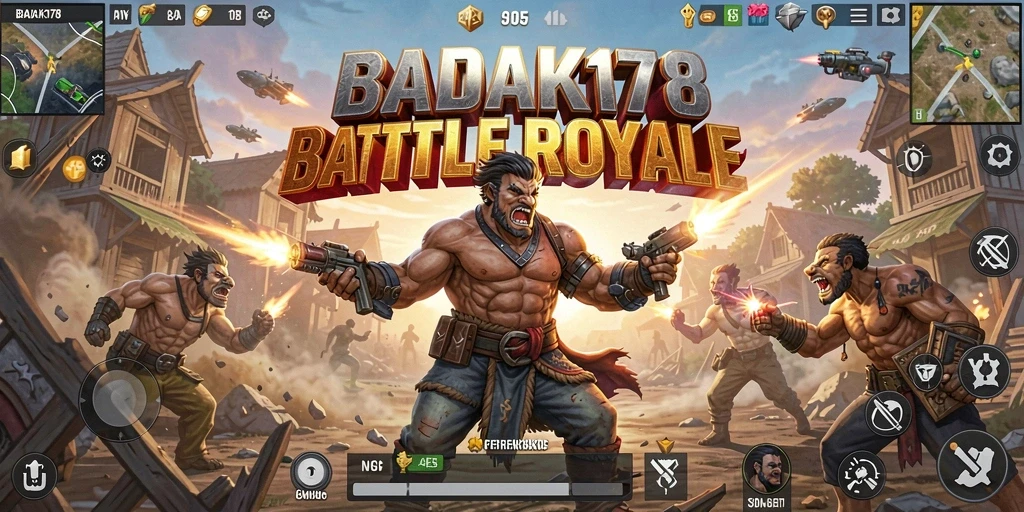 Gameplay BADAK178 yang menegangkan di arena Battle Royale.