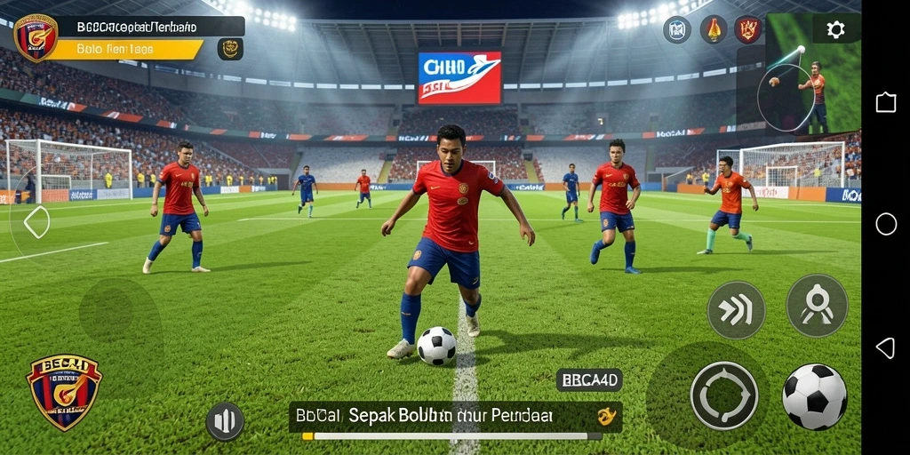 Tampilan menarik dari gameplay sepak bola BBCA4D.