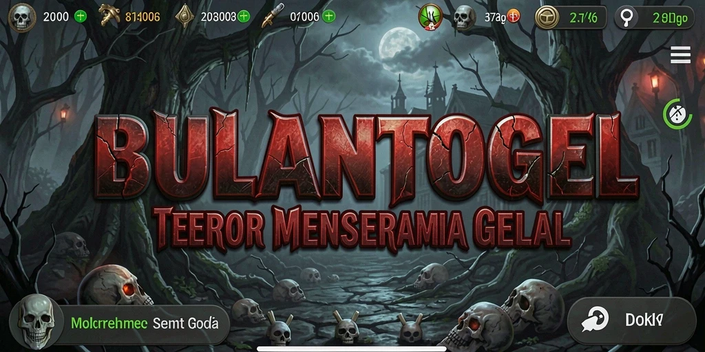 Screenshot gameplay <strong>BULANTOGEL</strong> menampilkan suasana mencekam dan penuh ketegangan.