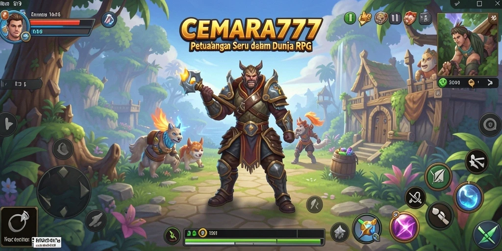Screenshot CEMARA777 menunjukkan karakter beraksi di medan pertempuran RPG.