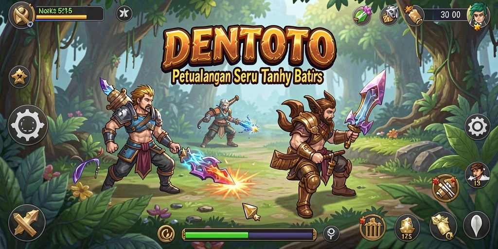 Gameplay DENTOTO menunjukkan petualangan seru yang penuh tantangan.