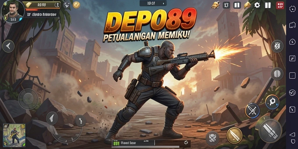 Gameplay DEPO89 yang intens dan seru dalam aksi melawan musuh.