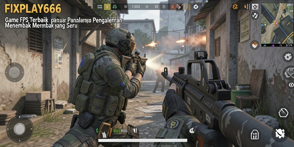 Tampilan gameplay <strong>FIXPLAY666</strong> yang intens dan mendebarkan selama pertempuran FPS.