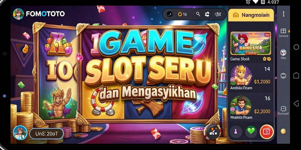 Screenshot FOMOTOTO menampilkan gameplay Slot yang mengasyikkan.