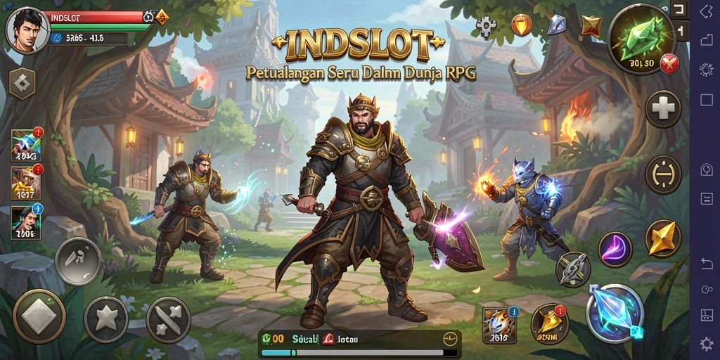 Tampilan gameplay RPG yang mendebarkan dalam INDSLOT.