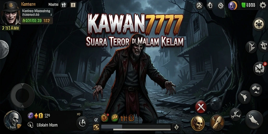 Tangkapan layar menampilkan adegan menegangkan dalam gameplay KAWAN777.