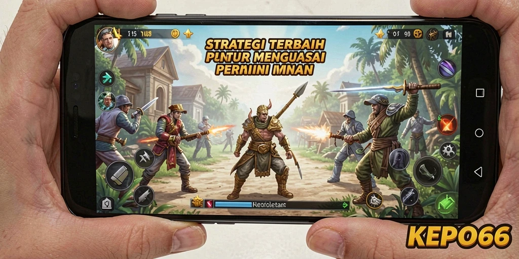 Gameplay KEPO66 menampilkan pertempuran strategis yang mendebarkan.