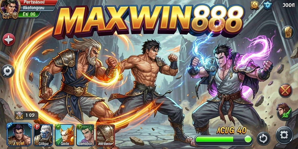Gameplay seru di MAXWIN88 menunjukkan pertarungan mendebarkan.