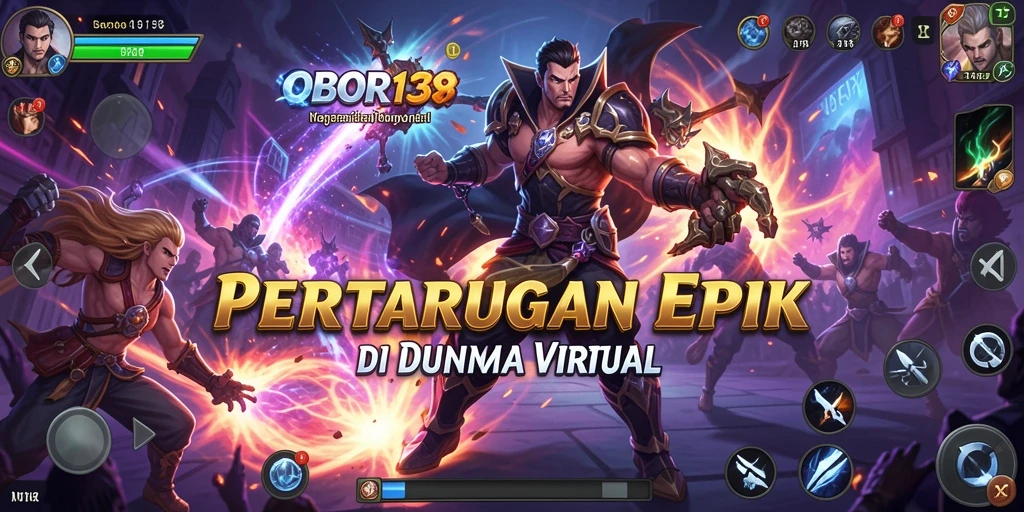 Tampilan menarik gameplay <strong>OBOR138</strong> saat pertarungan berlangsung.