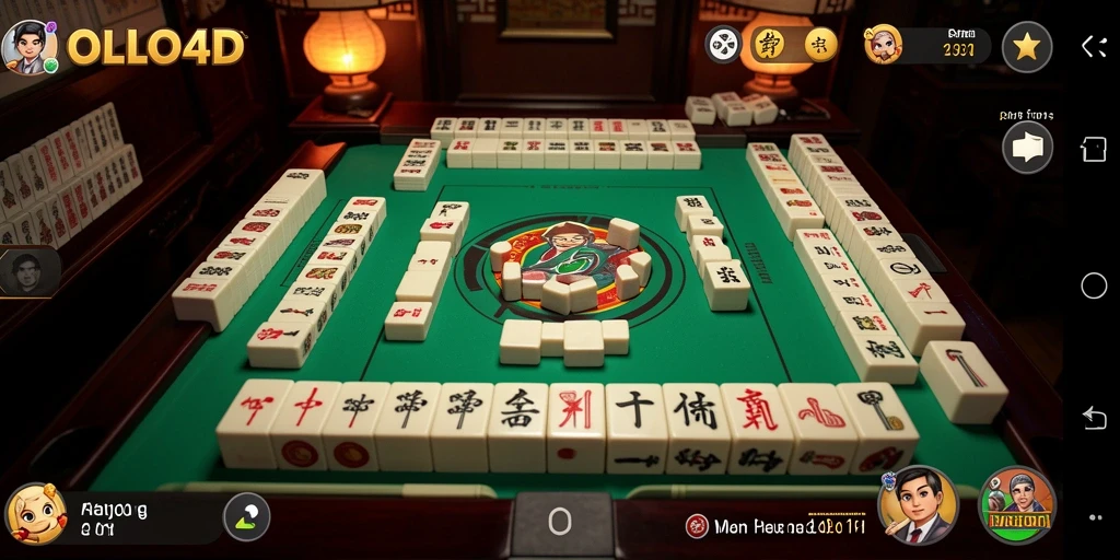 Screenshot dari gameplay OLLO4D yang menarik dan penuh tantangan Mahjong.