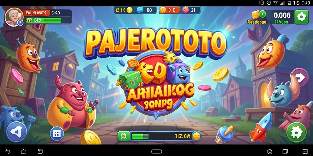 Tampilan layar permainan PAJEROTOTO yang menarik saat bermain.