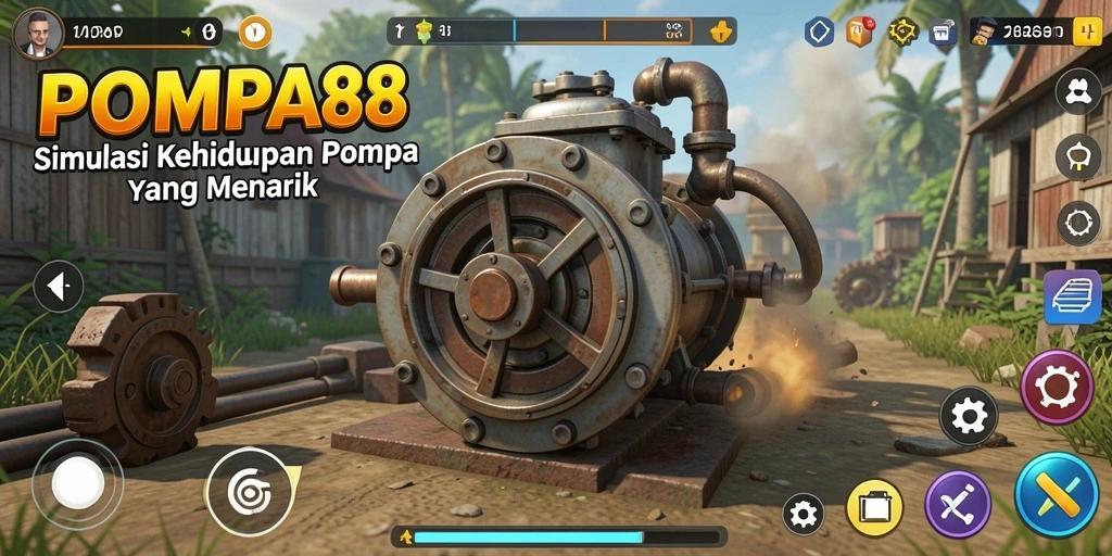 Tampilan gameplay POMPA88 dengan simulasi pompa air yang menarik.