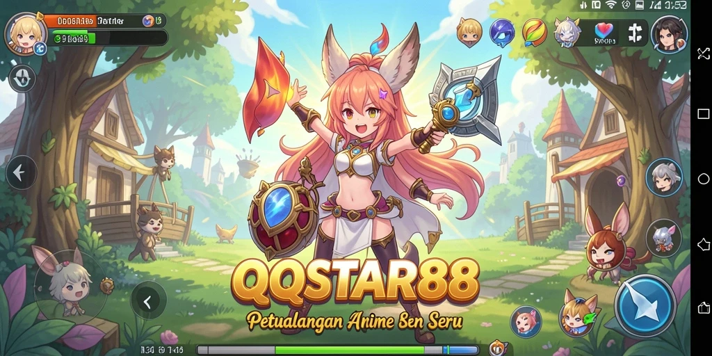 Screenshot utama QQSTAR88 menampilkan aksi seru dalam permainan Anime.