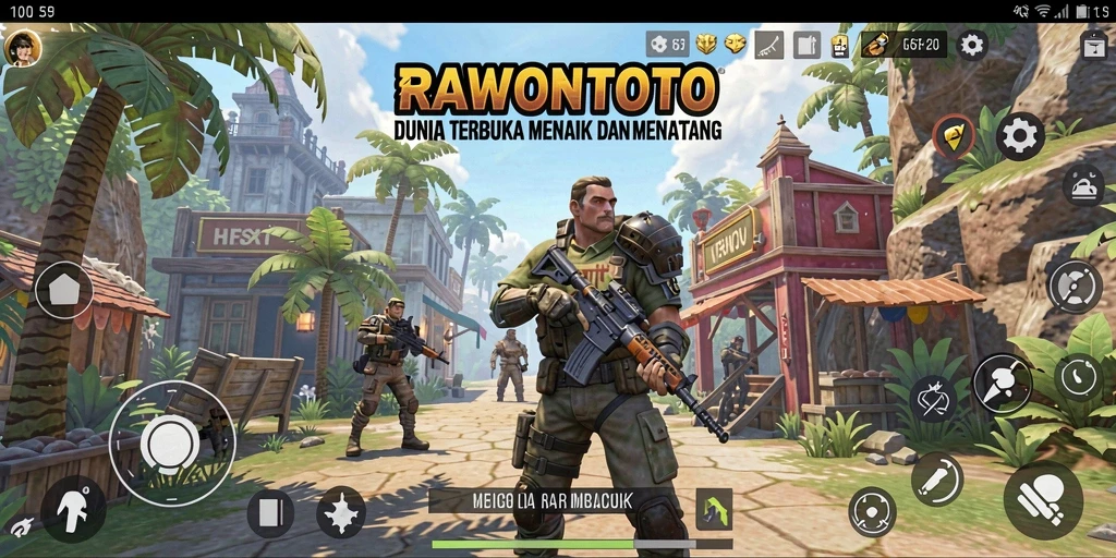 Tampilan gameplay RAWONTOTO yang menarik di dunia terbuka.