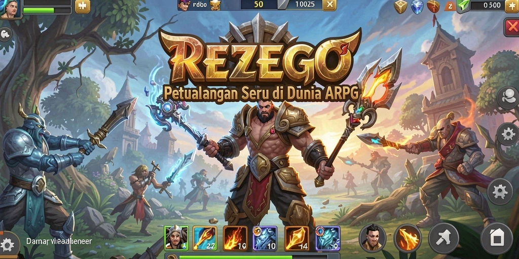Tampilan gameplay menarik dari REZEGO dalam genre ARPG.