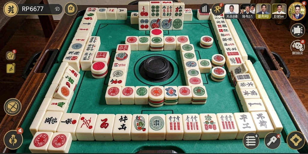 Tampilan gameplay seru dari RP6677 dengan desain Mahjong yang menawan.