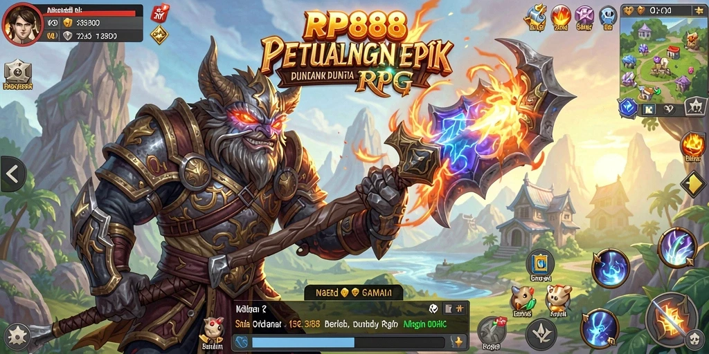 Tampilan gameplay RP888 yang menarik dan penuh aksi RPG.