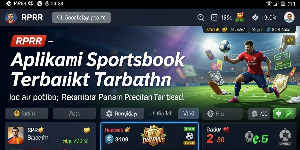 Tampilan utama RPRR dengan berbagai opsi taruhan olahraga.